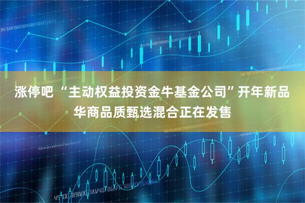 涨停吧 “主动权益投资金牛基金公司”开年新品 华商品质甄选混合正在发售