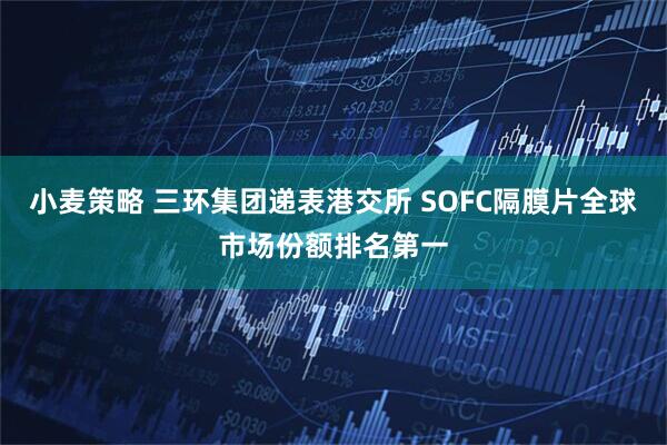 小麦策略 三环集团递表港交所 SOFC隔膜片全球市场份额排名第一